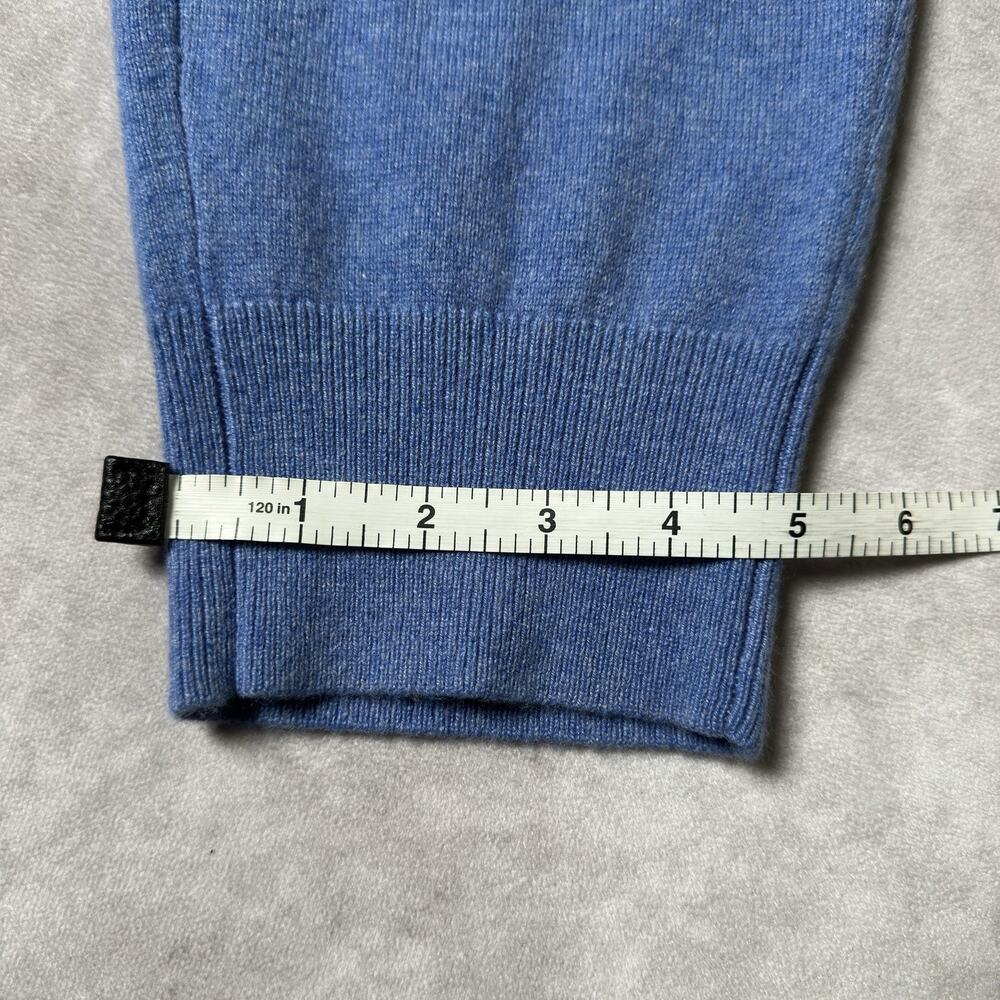 J Crew 100% Cashmere High Rise Jogger Pants Womens M NWT Heather Blue Tie Waist - Picture 10 of 11